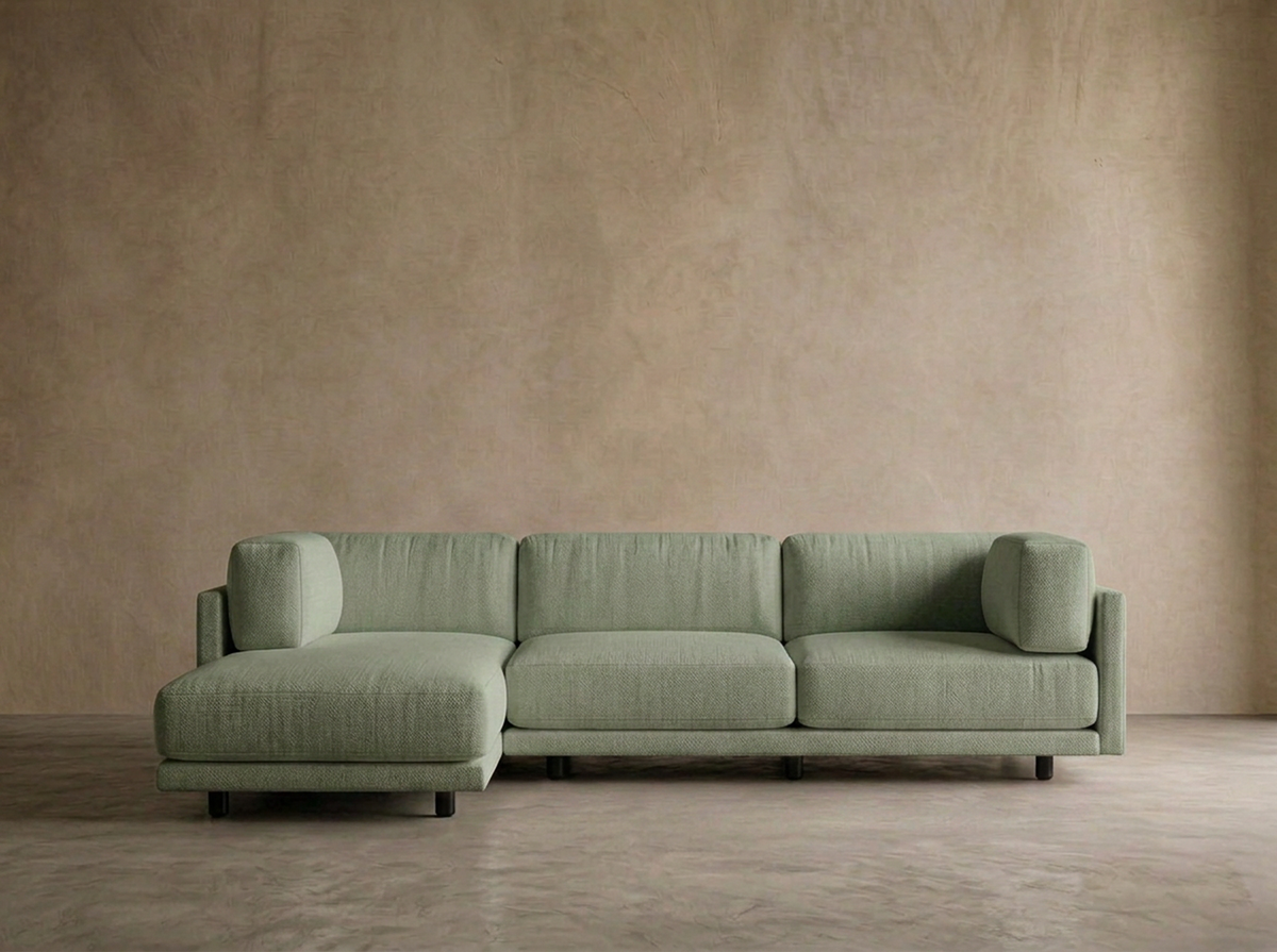 Cumulus Sofa 105" + Chaise — Sage Linen