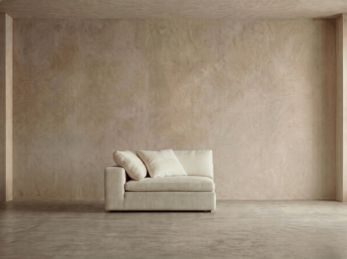 Cushing Arm/Corner Module in Ivory Linen